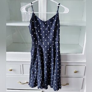 Blue poke dot spring dress